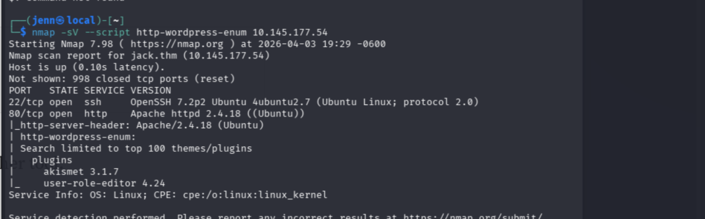 http-wordpress-enum surfacing installed plugins